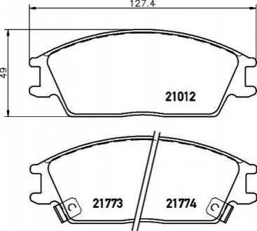 NP6000 NISSHINBO Колодки тормозные дисковые передние Hyundai Accent 1.3, 1.5 (94-00) (NP6000) NISSHINBO