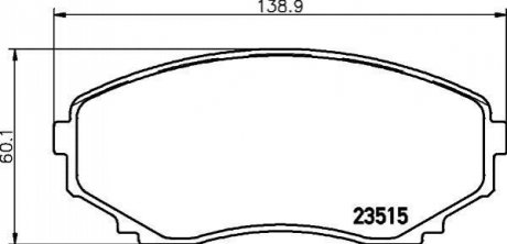 NP5012 NISSHINBO Колодки тормозные дисковые передні Mazda MPV 2.0, 2.5, 3.0 (99-06) (NP5012) NISSHINBO