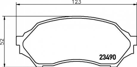 NP5005 NISSHINBO Колодки тормозные дисковые передние Mazda 323 1.4, 1.5, 1.6 (99-04) (NP5005) NISSHINBO