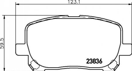 NP1009 NISSHINBO Колодки тормозные дисковые передние Toyota Avensis 2.0, 2.4 (01-11) (NP1009) NISSHINBO