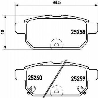 NP9016 NISSHINBO Колодки тормозные дисковые задні Suzuki Swift 1.2, SX-4 1.6 (10-) (NP9016) NISSHINBO