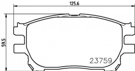 NP1123 NISSHINBO Колодки тормозные дисковые передні Toyota Previa 2.0, 2.4 (00-06) (NP1123) NISSHINBO