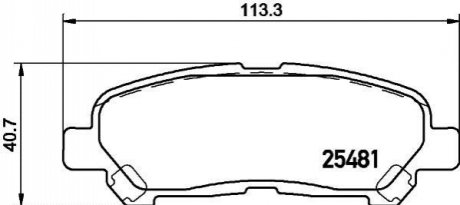 NP1122 NISSHINBO Колодки тормозные дисковые задні Toyota Highlander 2.7, 3.5 (09-) (NP1122) NISSHINBO