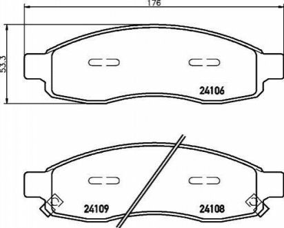 NP2062 NISSHINBO Колодки тормозные дисковые передние Nissan Armada, Titan 5.6 (03-) (NP2062) NISSHINBO