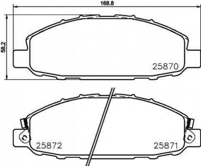 NP2042 NISSHINBO Колодки тормозные дисковые передні Nissan Caravan 2.4, 3.0 (01-) (NP2042) NISSHINBO