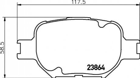 NP1021 NISSHINBO Колодки тормозные дисковые передние Toyota Corolla 1.6, 1.8 (14-) (NP1021) NISSHINBO