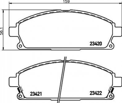 NP2009 NISSHINBO Гальмівні колодки HONDA/INFINITI/NISSAN MDX/Q45/X-Trail "F "95>>