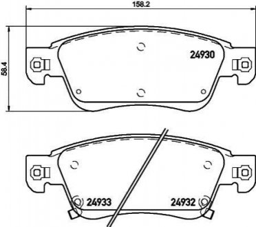 NP2056 NISSHINBO Колодки тормозные дисковые передні Infiniti FX37, FX50 3.7 (08-) (NP2056) NISSHINBO