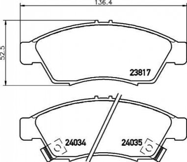 NP9013 NISSHINBO Колодки тормозные дисковые передние Suzuki Leana 1.4 1.6 (02-06) (NP9013) NISSHINBO