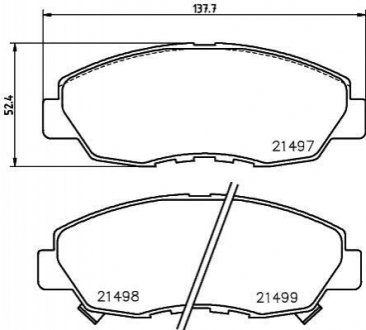 NP8000 NISSHINBO Колодки тормозные дисковые передние Honda Civic VIII 1.7 (05-) (NP8000) NISSHINBO