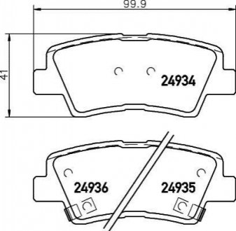 NP6022 NISSHINBO Колодки тормозные дисковые задние Hyundai Elantra 1.6, 2.0 (15-),Tucson 2.0 (04-