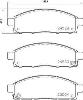 NP3016SC NISSHINBO Колодки тормозные дисковые передние Strong Ceramic Mitsubishi L200 2.5 (05-) (NP