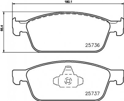 NP5074SC NISSHINBO Колодки тормозные дисковые передні Strong Ceramic Ford Kuga II (12-), Ford Focu