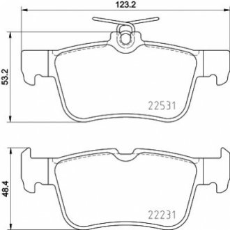 NP5081 NISSHINBO Колодки тормозные дисковые задні Ford Kuga (12-)/Mondeo (14-)/Ford Edge (15-) (