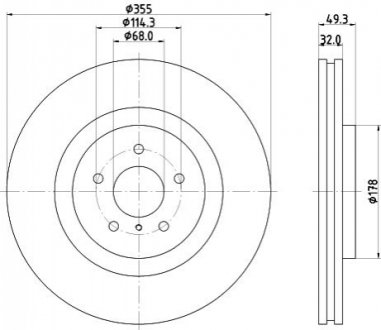 ND2055K NISSHINBO Диск тормозной передний Infiniti Q50,Q60,Q70,QX70,QX80 (13-) (ND2055K) NISSHINBO