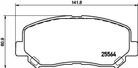 NP5042 NISSHINBO Гальмівні колодки JEEP/MAZDA Cherokee/CX-5 "F "11>>