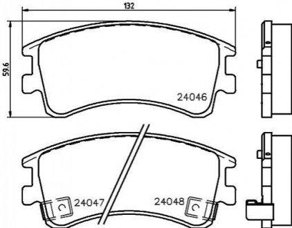 NP5007 NISSHINBO Гальмівні колодки MAZDA 6 "F "02-"08