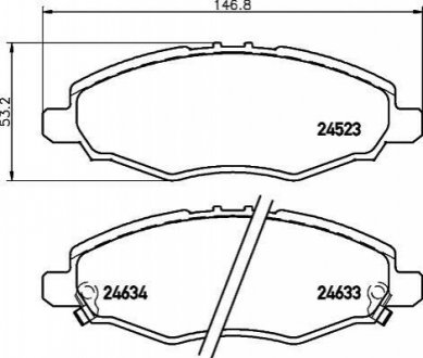 NP1057 NISSHINBO Колодки тормозные дисковые передние Toyota Hilux 2.5 (04-) (NP1057) NISSHINBO