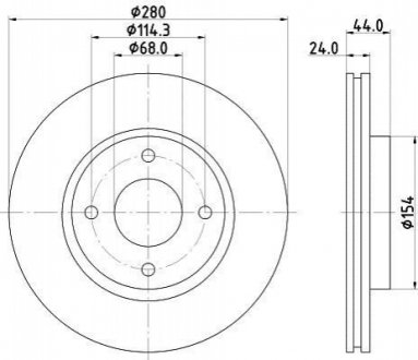 ND2036K NISSHINBO Диск тормозной передний Nissan Tiida 1.5, 1.6, 1.8 (07-) (ND2036K) NISSHINBO