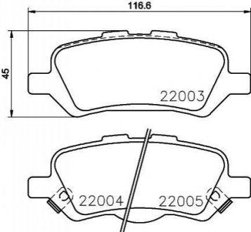 NP1126 NISSHINBO Колодки тормозные дисковые задние Toyota Venza 2.7 (08-) (NP1126) NISSHINBO