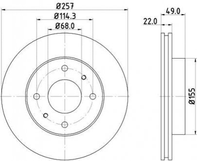 ND2018K NISSHINBO Диск тормозной передний Nissan Primera 1.6, 2.0 (96-00) (ND2018K) NISSHINBO