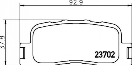 NP1030 NISSHINBO Колодки тормозные дисковые задние Camry 2.0, 2.4 (01-06) (NP1030) NISSHINBO