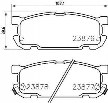 NP5027 NISSHINBO Колодки тормозные дисковые задние Mazda MX-5 1.8 (00-05) (NP5027) NISSHINBO