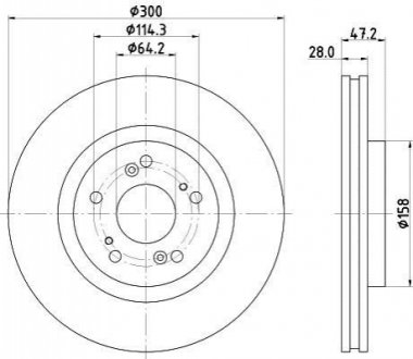 ND8014K NISSHINBO Диск тормозной передний Honda Accord 2.0, 2.4 (08-15) (ND8014K) NISSHINBO