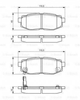 0986495135 BOSCH Гальмівні колодки дискові