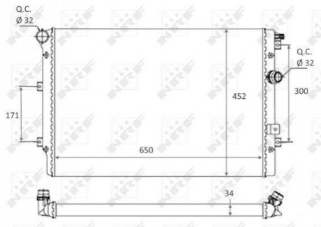58464 NRF Радиатор системы охлаждения двигателя
