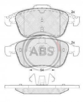 37749 A.B.S. Гальмівні колодки дискові (1 к-т)