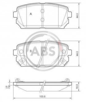 37621 A.B.S. Гальмівні колодки дискові (1 к-т)