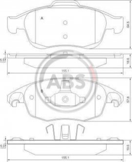 37598 A.B.S. Гальмівні колодки дискові (1 к-т)