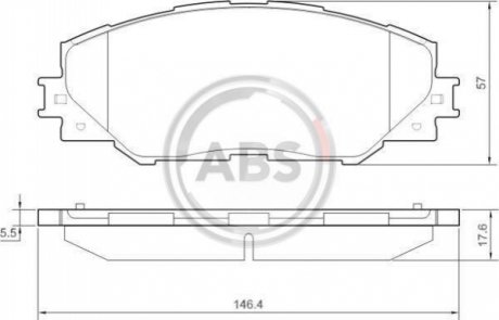 37543 A.B.S. Гальмівні колодки перед. AURIS/RAV 4 III/RAV 4 IV 1.8-2.5H 06-