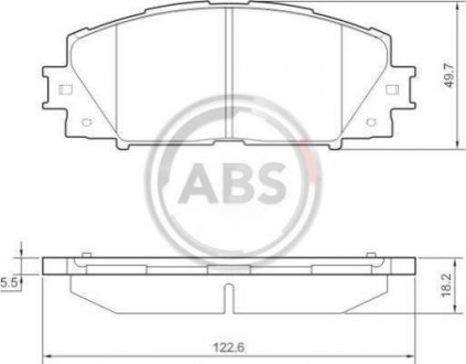 37542 A.B.S. Гальмівні колодки дискові (1 к-т)