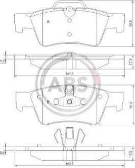 37509 A.B.S. Гальмівні колодки дискові (1 к-т)