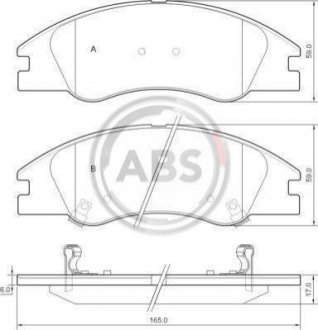 37492 A.B.S. Гальмівні колодки дискові (1 к-т)