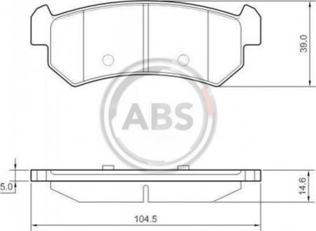 37461 A.B.S. Колодка гальм. диск. CHEVROLET LACETTI/NUBIRA задн. (вир-во ABS)