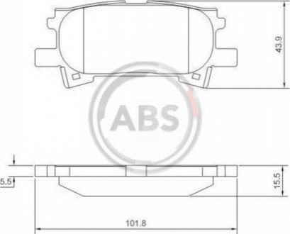 37459 A.B.S. Гальмівні колодки дискові (1 к-т)