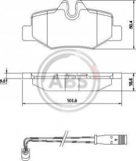 37450 A.B.S. Гальмівні колодки дискові (1 к-т)