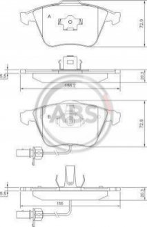 37428 A.B.S. Гальмівні колодки дискові (1 к-т)