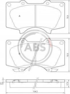 37420 A.B.S. Гальмівні колодки перед. Toyota Land Cruiser/Hilux VII/Lexus GX/ MITSUBISHI PAJERO 01- (sumitomo)