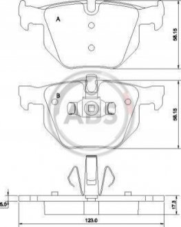 37410 A.B.S. Гальмівні колодки дискові (1 к-т)