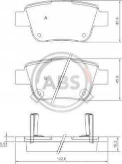 37401 A.B.S. Гальмівні колодки зад. Toyota Avensis 00-08 (Bosch)