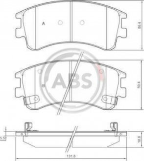 37381 A.B.S. Гальмівні колодки перед. Mazda 6 02-