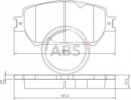 37356 A.B.S. Гальмівні колодки перед. Toyota Camry 96-06 (akebono)