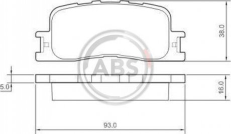 37355 A.B.S. Гальмівні колодки дискові (1 к-т)