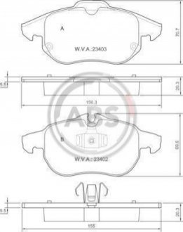 37300 A.B.S. Гальмівні колодки дискові (1 к-т)