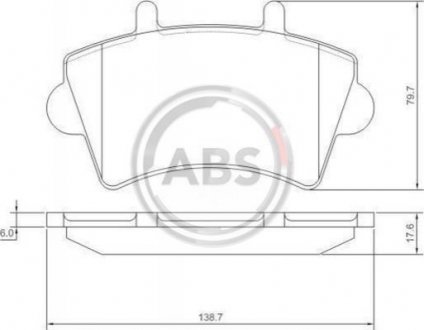 37290 A.B.S. Гальмівні колодки дискові (1 к-т)