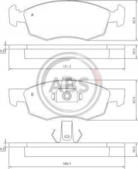 37286 A.B.S. Гальмівні колодки дискові (1 к-т)